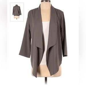 Gray drape blazer